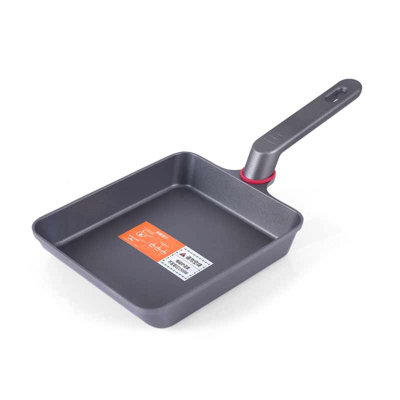 Tamagoyaki neprimjenjiva tava za prženje, tijelo od titanijskog legura, dno od aluminijskog legura, dubina 3 cm, kompatibilna sa svim pločama štednjaka, bez poklopca