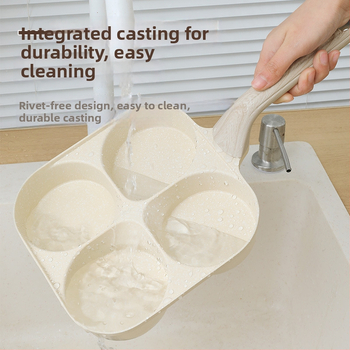 Panvica na vajíčka so štyrmi priehradkami, neprilnavý povrch, zliatina hliníka, viacvrstvové dno, vhodná pre bežný sporák.