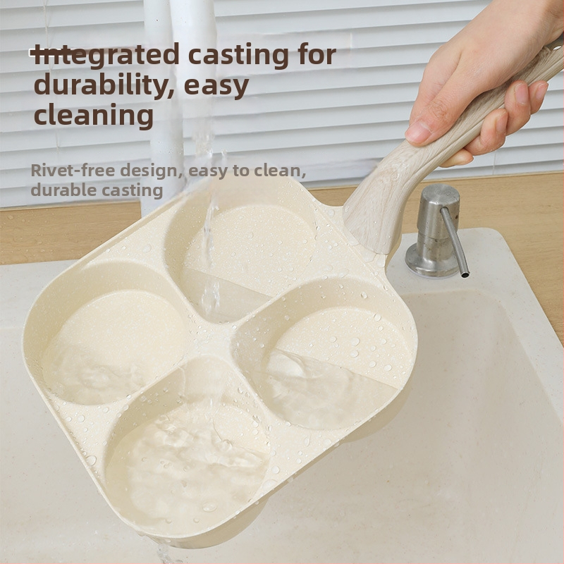 Panvica na vajíčka so štyrmi priehradkami, neprilnavý povrch, zliatina hliníka, viacvrstvové dno, vhodná pre bežný sporák.