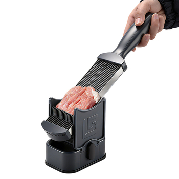 Κρεατοκόπτης Niu Xiang P6104 — 304 Ανοξείδωτος χάλυβας, πολυλειτουργικό εργαλείο κοπής για φέτες και κυβάκια κρέατος