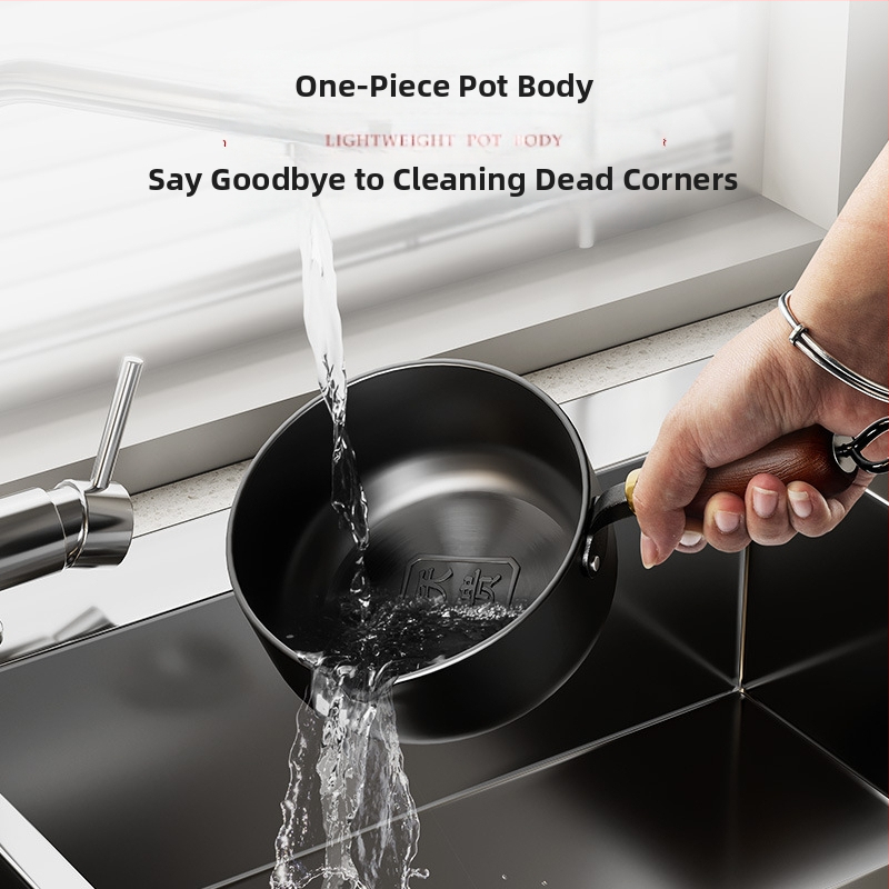 Litinasta tava za raspršivanje ulja s dugim držkom, bez poklopca, premaz protiv prianjanja, model PTFG-01