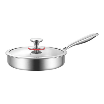 Τηγάνι από ανοξείδωτο χάλυβα 316, χωρίς επίστρωση, αντικολλητικό, με τριπλό πάτο