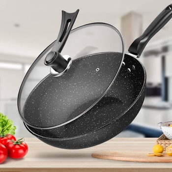 Γουόκ Maifan πέτρα, αντικολλητικό, επίπεδο πυθμένα, από χυτό σίδερο, κατάλληλο για επαγωγή και γκάζι