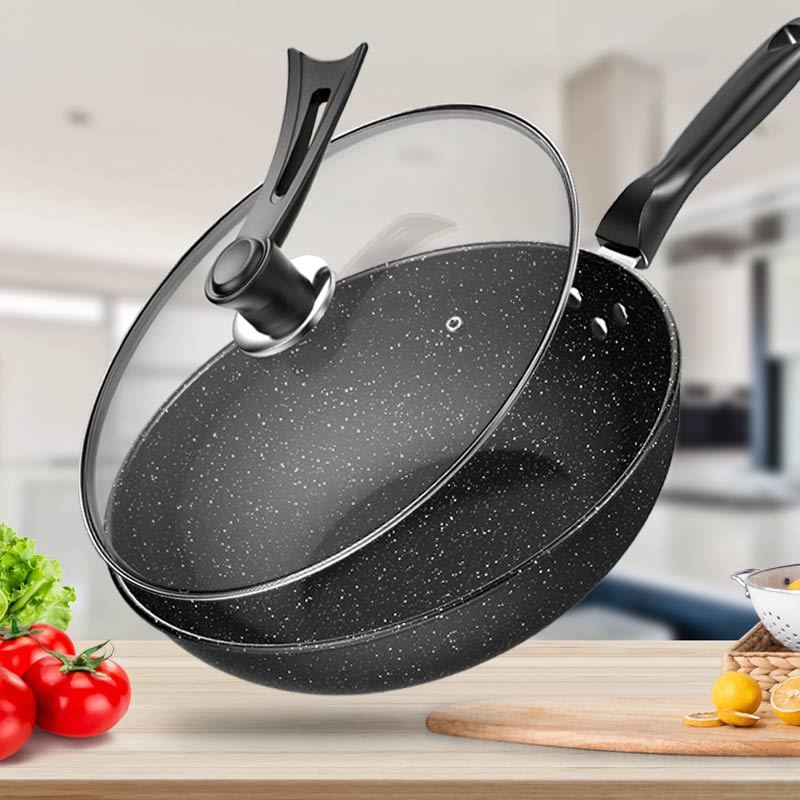 Γουόκ Maifan πέτρα, αντικολλητικό, επίπεδο πυθμένα, από χυτό σίδερο, κατάλληλο για επαγωγή και γκάζι