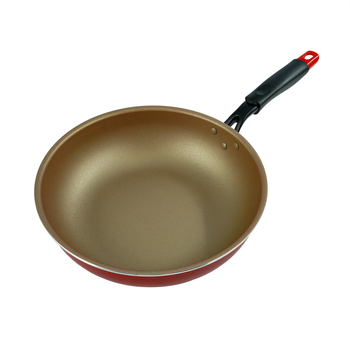 Γουόκ τηγάνι με αντικολλητικό επίστρωμα, σώμα από ανοξείδωτο χάλυβα 304, βάση από αλουμίνιο, βάθος 7–8 εκ.