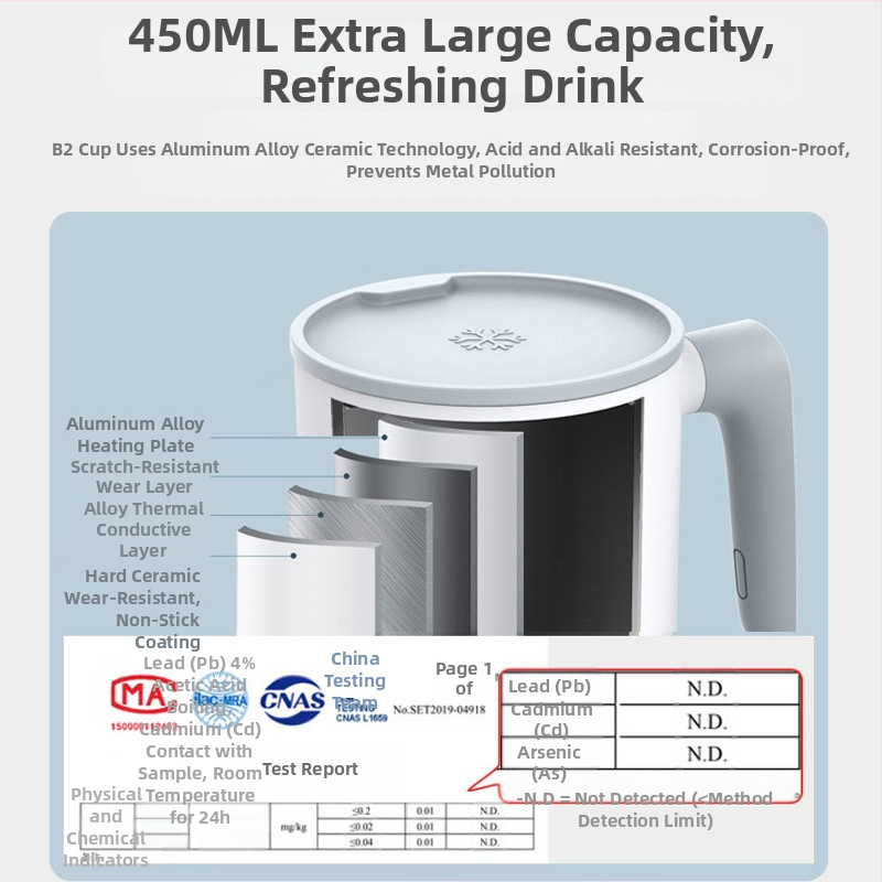 Mibeli S1-B2 Dvostruko korištenje čaše za hlađenje i grijanje, 400 ml, 36W, Tijelo od aluminijske zlitine, Dodirno upravljanje