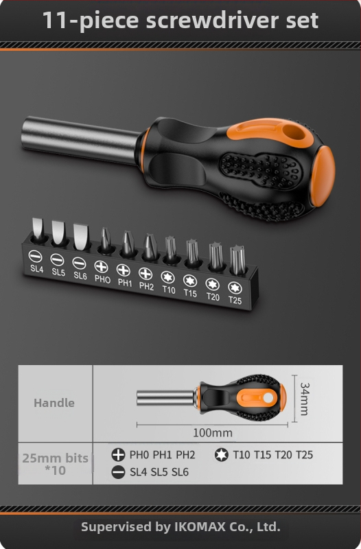 Sada skrutkovačov z uhlíkovej ocele s ráčnovým mechanizmom a viacerými bitmi, obsahuje 19-v-1 a 9-v-1 varianty a 3,6V elektrickú skrutkovač s magnetickými bitmi
