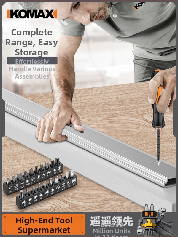 Sada skrutkovačov z uhlíkovej ocele s ráčnovým mechanizmom a viacerými bitmi, obsahuje 19-v-1 a 9-v-1 varianty a 3,6V elektrickú skrutkovač s magnetickými bitmi