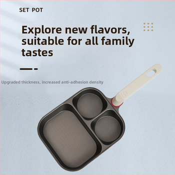 Trojfunkčná panvica na raňajky s nepriľnavým povrchom, hliníková zliatina, viacvrstvové dno, hĺbka 4 cm