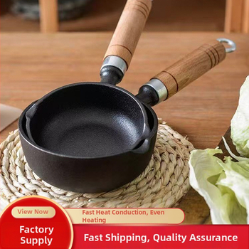 Ljevana tava s zaštitom od prskanja ulja, pogodna za indukciju, ravno dno, 0,46 kg, bez premaza, za prženje jaja