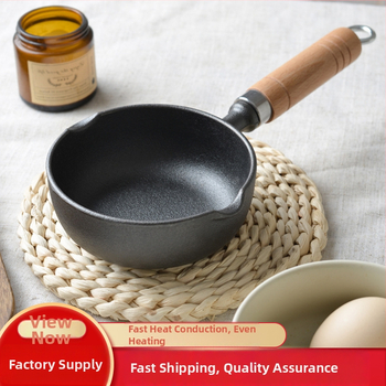 Ljevana tava s zaštitom od prskanja ulja, pogodna za indukciju, ravno dno, 0,46 kg, bez premaza, za prženje jaja