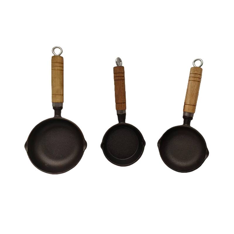 Ljevana tava s zaštitom od prskanja ulja, pogodna za indukciju, ravno dno, 0,46 kg, bez premaza, za prženje jaja