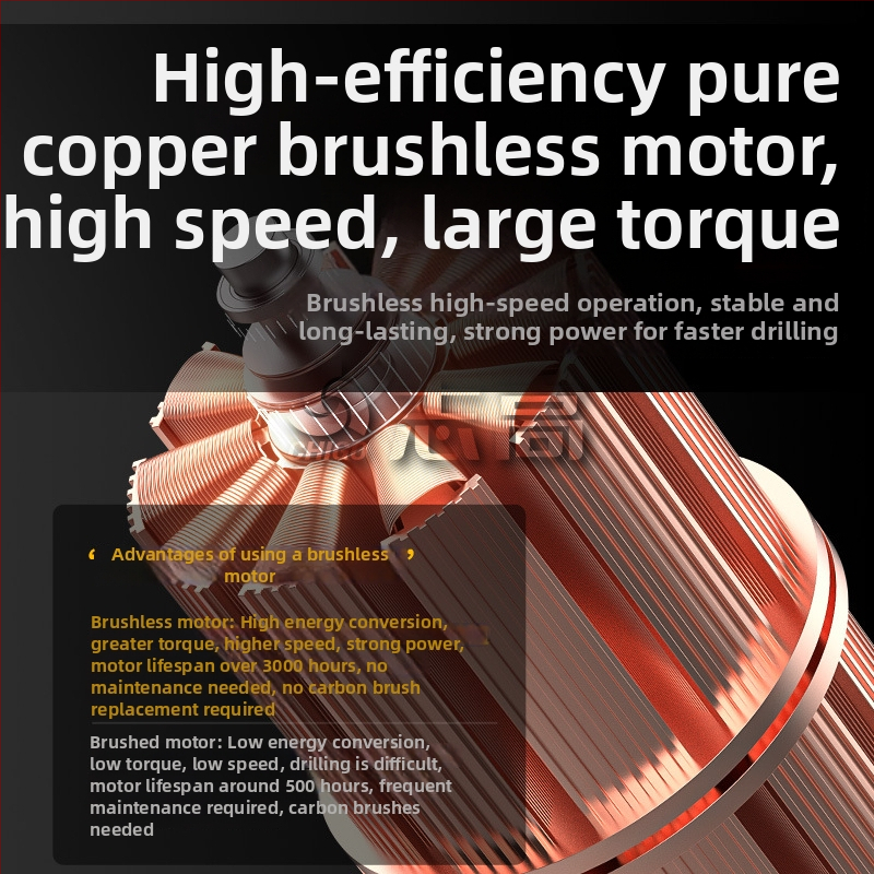 Bezkomutátorová bezdrôtová vŕtačka - 18-21V, pištoľová rukoväť, plynulá regulácia rýchlosti, samouzamykacie skľučovadlo, vpred/vzadu