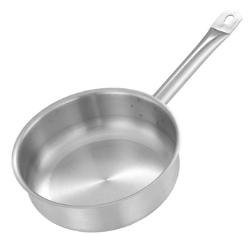 Τηγάνι σάλτσας από ανοξείδωτο ατσάλι με πυθμένα τριών στρώσεων, αντικολλητική επίστρωση, με λαβή ενός χεριού, συμβατό με γκάζι και επαγωγή