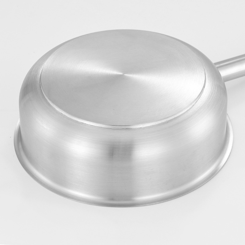 Τηγάνι σάλτσας από ανοξείδωτο ατσάλι με πυθμένα τριών στρώσεων, αντικολλητική επίστρωση, με λαβή ενός χεριού, συμβατό με γκάζι και επαγωγή