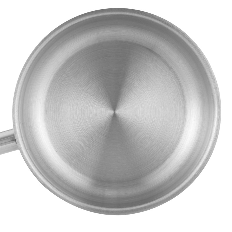 Τηγάνι σάλτσας από ανοξείδωτο ατσάλι με πυθμένα τριών στρώσεων, αντικολλητική επίστρωση, με λαβή ενός χεριού, συμβατό με γκάζι και επαγωγή