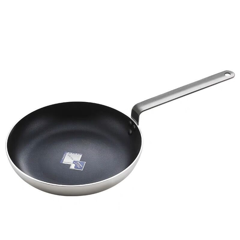 Ekstra debeli tiganj od aluminijske legure, neprijanjajući premaz, plosno dno s dvostrukim dnom, kompatibilan s indukcijom i plinskim štednjakom, za jaja, knedle, steak i palačinke.