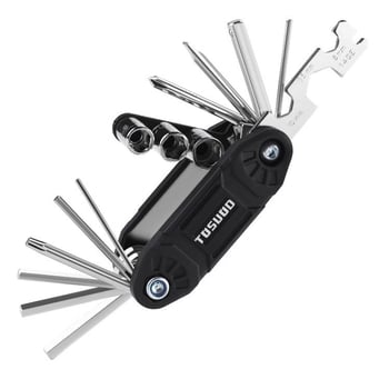 Captain Tas Set alata za popravak bicikla: šesterokutni ključevi, ključevi i nastavci, čelik, kombinirani paket