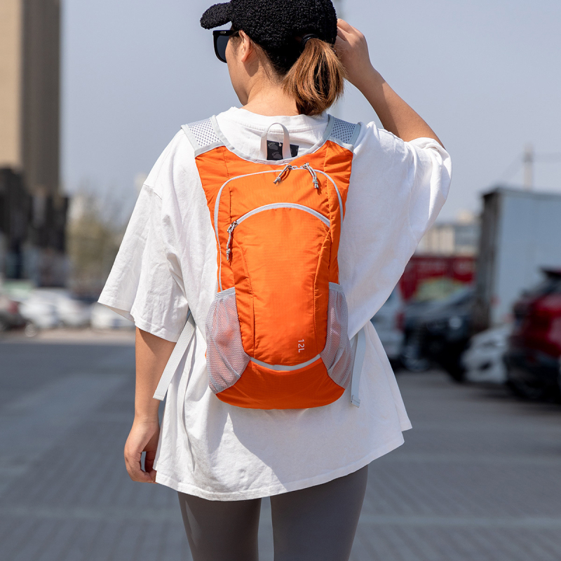 Ултратънка туристическа раница с хидратационен резервоар, дишащи презрамки с въздушна подпора, унисекс, полиестер