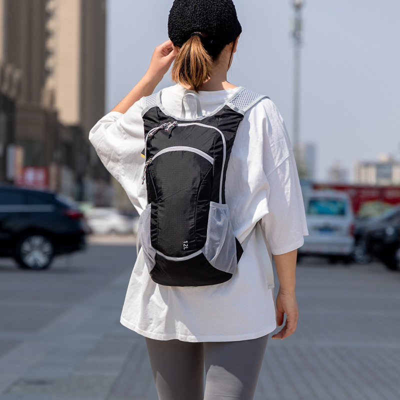 Ултратънка туристическа раница с хидратационен резервоар, дишащи презрамки с въздушна подпора, унисекс, полиестер