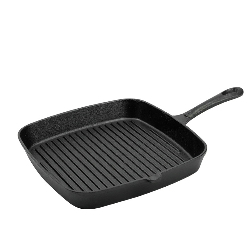 Ljevena tava za steak – bez premazivanja, lako čišćenje, brzo provođenje topline, 2 kg, dubina 3 cm, model XG87AL