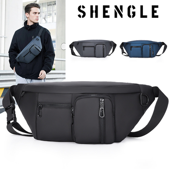 Muška crossbody torba s urban minimalističkim dizajnom, filmski materijal, otporna na habanje, jednobojni uzorak, podstava od poliestera