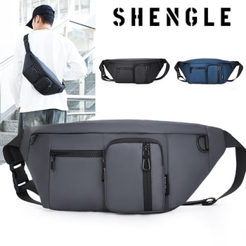 Muška crossbody torba s urban minimalističkim dizajnom, filmski materijal, otporna na habanje, jednobojni uzorak, podstava od poliestera