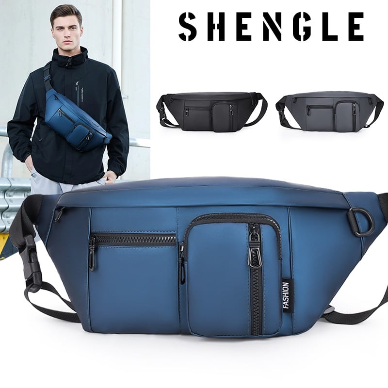 Muška crossbody torba s urban minimalističkim dizajnom, filmski materijal, otporna na habanje, jednobojni uzorak, podstava od poliestera