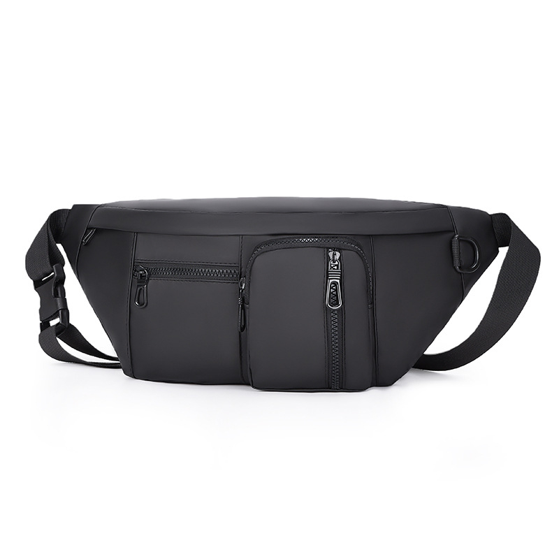 Muška crossbody torba s urban minimalističkim dizajnom, filmski materijal, otporna na habanje, jednobojni uzorak, podstava od poliestera