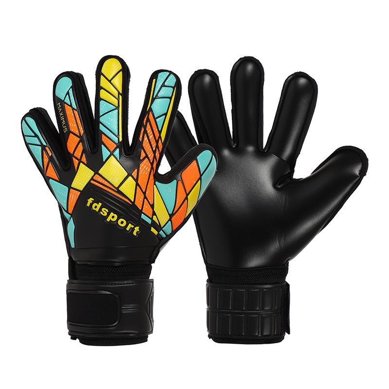 Футболни вратарски ръкавици с латексова защита на пръстите, удебелени и износоустойчиви, за тренировки и мачове