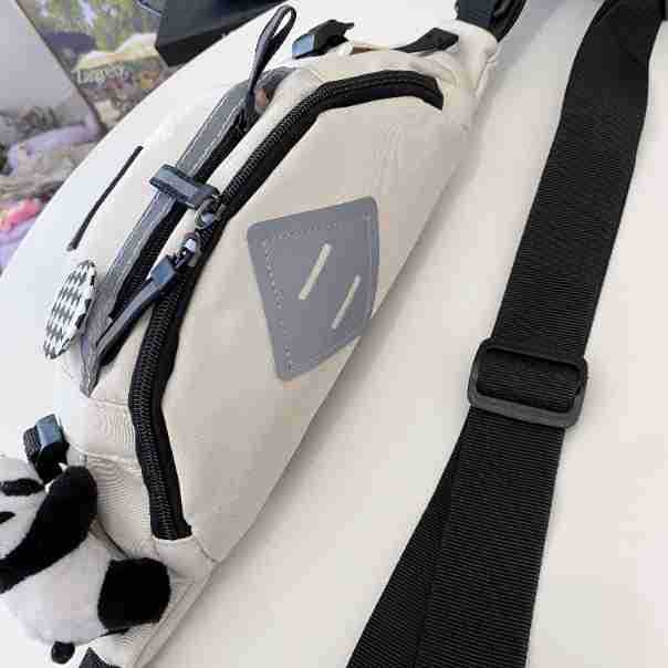 Férfi mellkasi táska – utcai trend, poliészter, lélegző és vízálló, betűs mintázat, 2024 tavasz