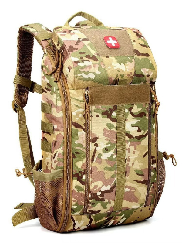 Раница за походи и спешни медицински нужди с презрамки с въздушна възглавница | Водоотблъскваща, ултралека, износоустойчива, разширяема, намаляваща товара | Марка: Aikema; Материал: Oxford плат