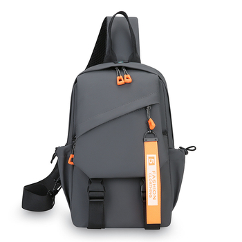 Férfi mellkas táska, street style, PU anyag, lélegző bélés, poliészter bélés, Ősz 2025