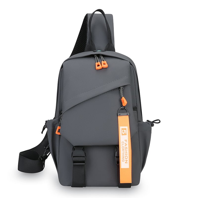 Férfi mellkas táska, street style, PU anyag, lélegző bélés, poliészter bélés, Ősz 2025