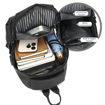 Férfi mellkas táska, PU anyag, városi minimalista stílus, lélegző, poliészter bélés