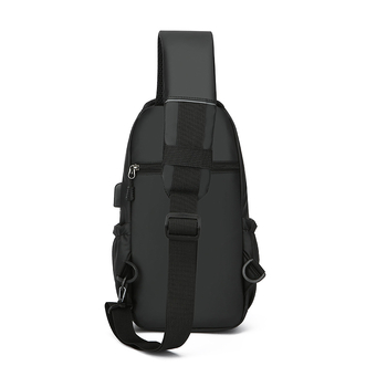 Férfi mellkas táska, PU anyag, városi minimalista stílus, lélegző, poliészter bélés