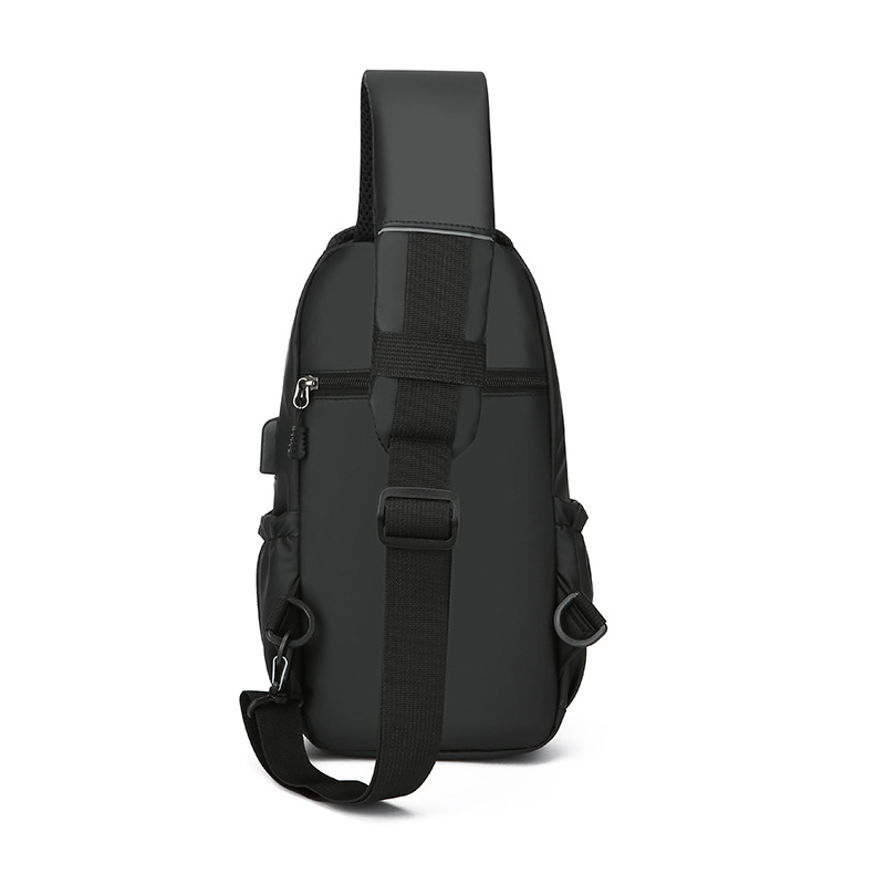 Férfi mellkas táska, PU anyag, városi minimalista stílus, lélegző, poliészter bélés