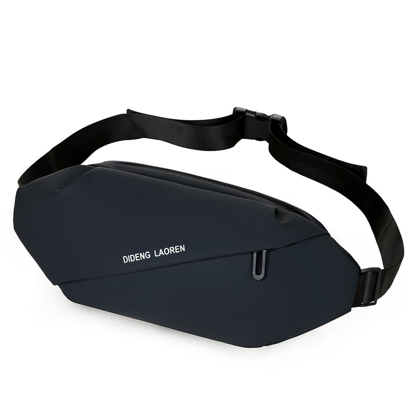 Férfi mellkas táska kültéri használatra, vízálló, ultrakönnyű, lopás elleni védelem, bővíthető kapacitás