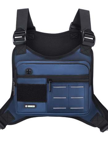 Férfi taktikai mellkasi táska, vízálló és lélegző, ultrakönnyű tömegcsökkentő dizájn, Oxford anyagból, poliészter bélés, szabadidős utazásokhoz