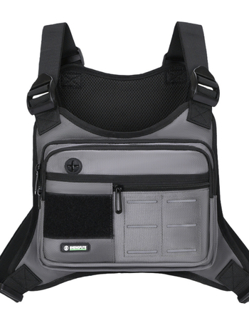 Férfi taktikai mellkasi táska, vízálló és lélegző, ultrakönnyű tömegcsökkentő dizájn, Oxford anyagból, poliészter bélés, szabadidős utazásokhoz