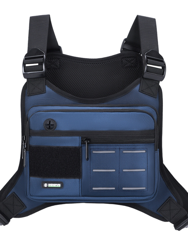 Férfi taktikai mellkasi táska, vízálló és lélegző, ultrakönnyű tömegcsökkentő dizájn, Oxford anyagból, poliészter bélés, szabadidős utazásokhoz