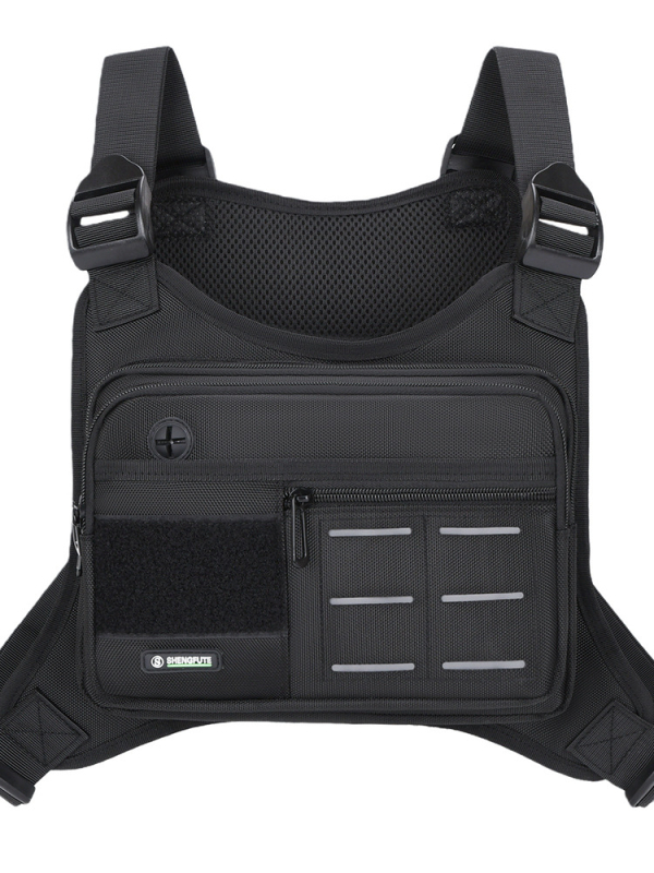 Férfi taktikai mellkasi táska, vízálló és lélegző, ultrakönnyű tömegcsökkentő dizájn, Oxford anyagból, poliészter bélés, szabadidős utazásokhoz