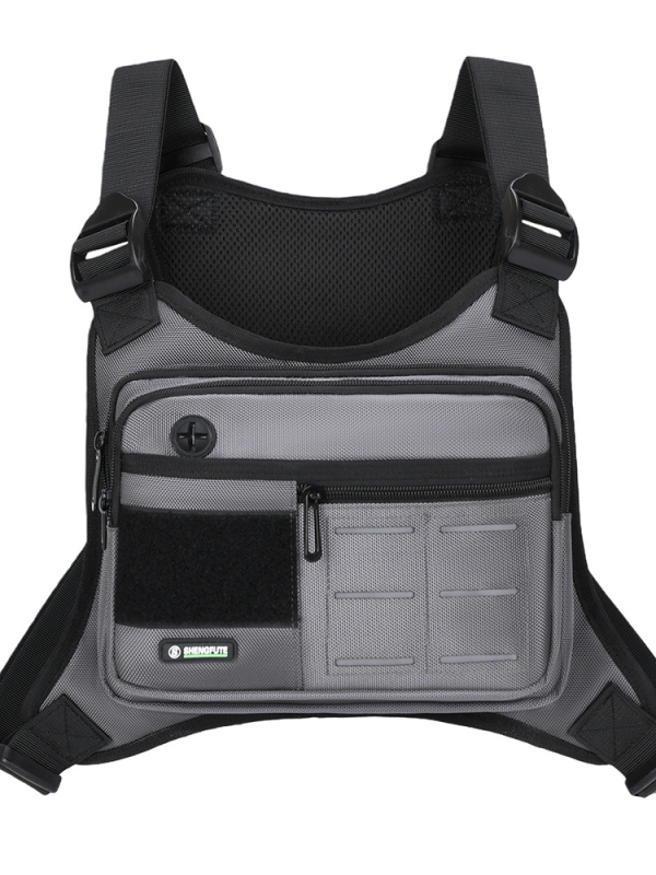 Férfi taktikai mellkasi táska, vízálló és lélegző, ultrakönnyű tömegcsökkentő dizájn, Oxford anyagból, poliészter bélés, szabadidős utazásokhoz