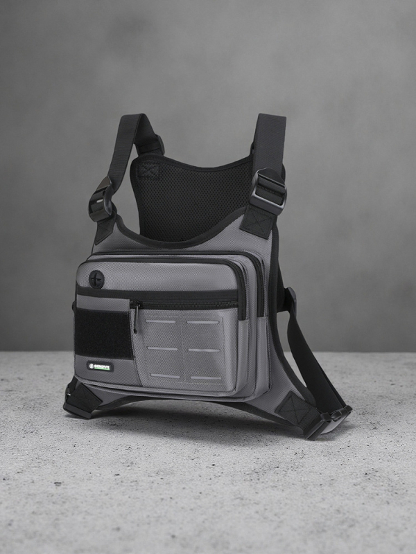 Férfi taktikai mellkasi táska, vízálló és lélegző, ultrakönnyű tömegcsökkentő dizájn, Oxford anyagból, poliészter bélés, szabadidős utazásokhoz