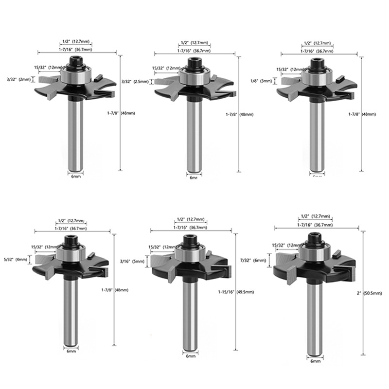 Freză pentru T-slot cu patru muchii, cap sferic, din carburi – freză pentru lemn, compatibilă cu centrul de prelucrare, pentru lemn, MDF, plăci laminate și sintetice