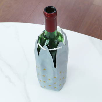 Pungă de gheață din gel, formă de glonț, pentru vin și băuturi, portabil, răcire rapidă, PVC 300 ml