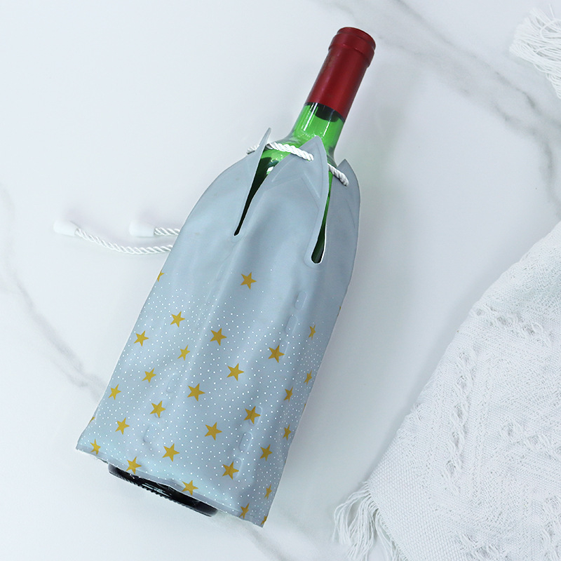 Pungă de gheață din gel, formă de glonț, pentru vin și băuturi, portabil, răcire rapidă, PVC 300 ml