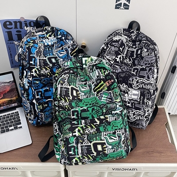 Unisex Oxford ruksak 20–35 L, kompatibilan s 11-inčnim laptopom, remen s zračnom jastučićem, studentski kampus stil