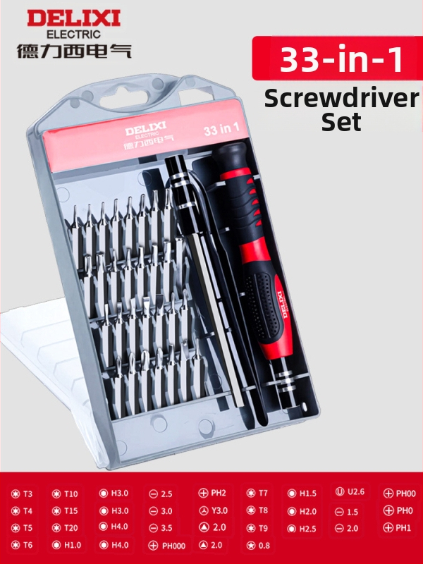 Premonition viacúčelový skrutkovačový set z karbónovej ocele pre domácu elektroniku – rozoberanie mobilov a notebookov, čistenie prachu; varianty: 21-in-1, 31-in-1, 33-in-1, 34-in-1