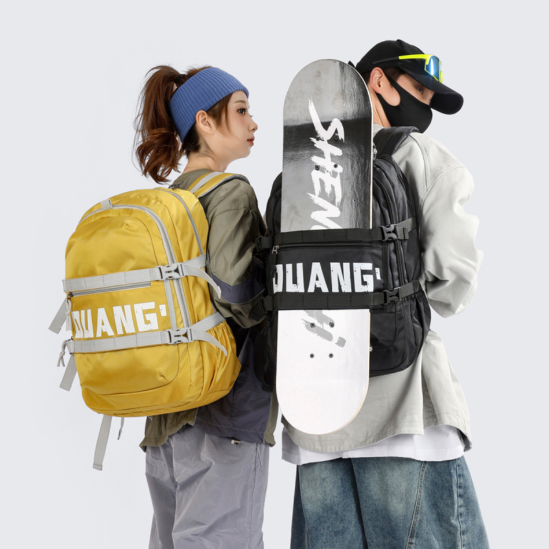 Vanjski sportski ruksak, torba za skejtbord i skije, unisex stil, višestruki pretinci za putovanja i skladištenje